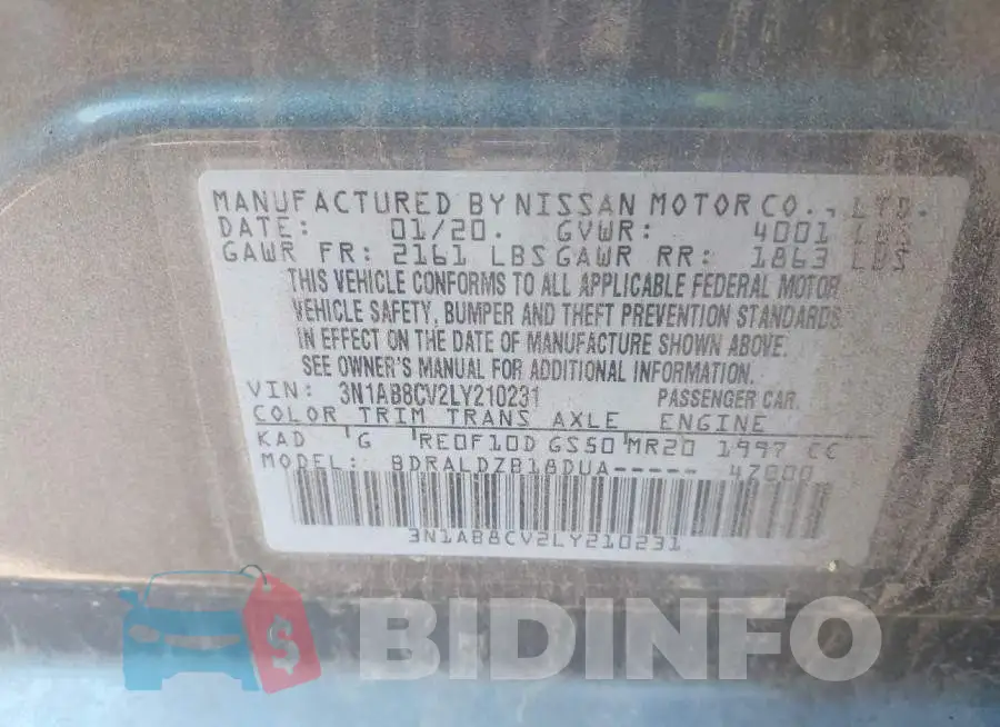 3N1AB8CV2LY210231 Photo# 9
