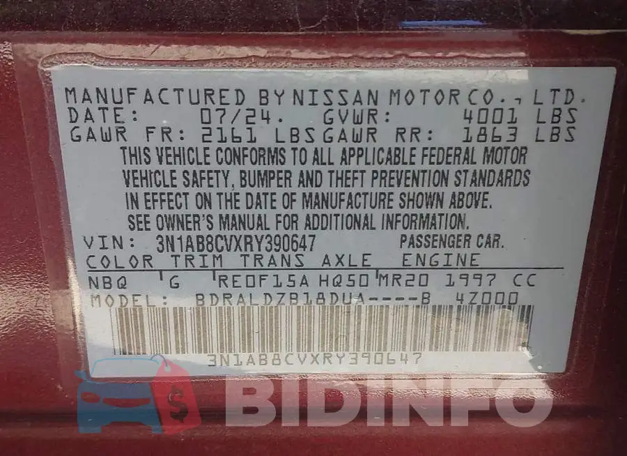 3N1AB8CVXRY390647 Photo# 9