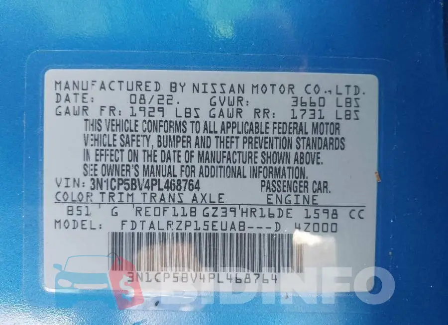 3N1CP5BV4PL468764 Photo# 9