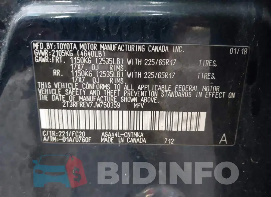 2T3RFREV7JW750359 Photo# 9