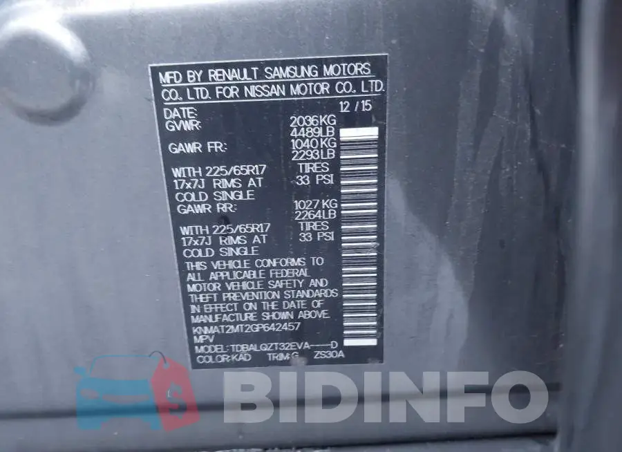 KNMAT2MT2GP642457 Photo# 9