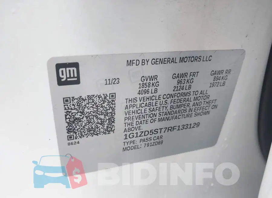 1G1ZD5ST7RF133129 Photo# 9