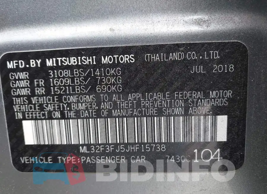 ML32F3FJ5JHF15738 Photo# 9