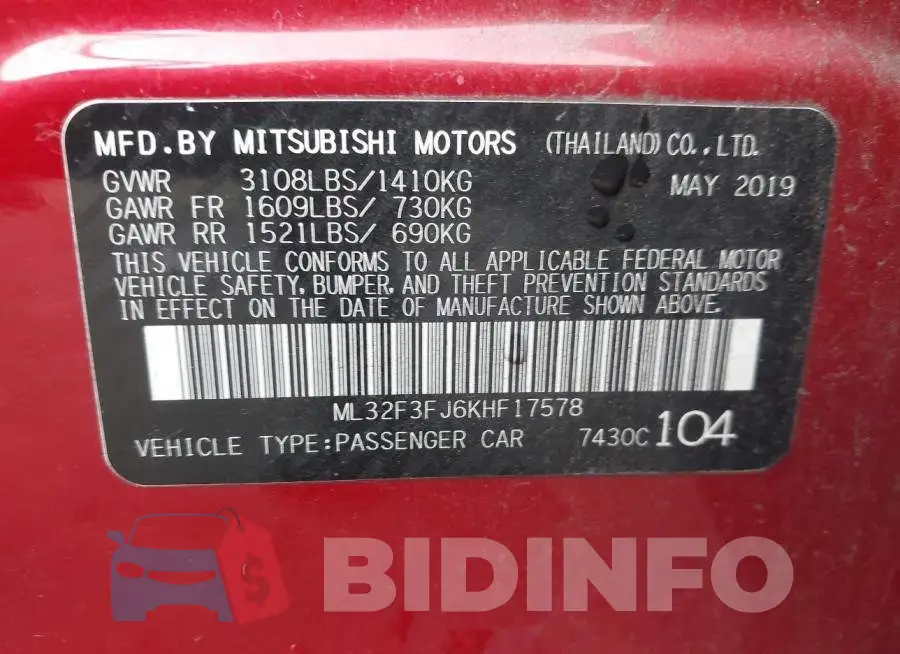 ML32F3FJ6KHF17578 Photo# 9