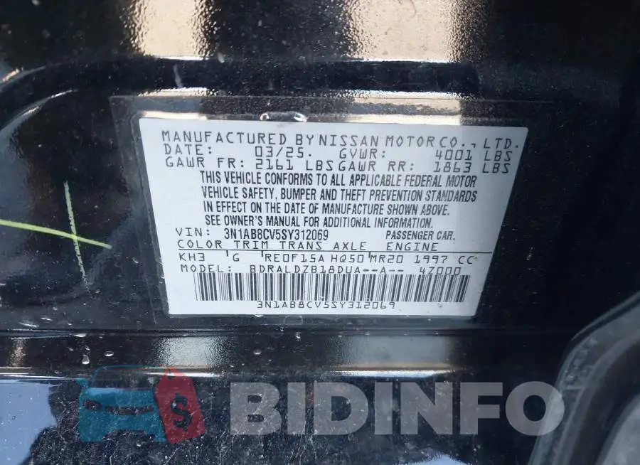 3N1AB8CV5SY312069 Photo# 9
