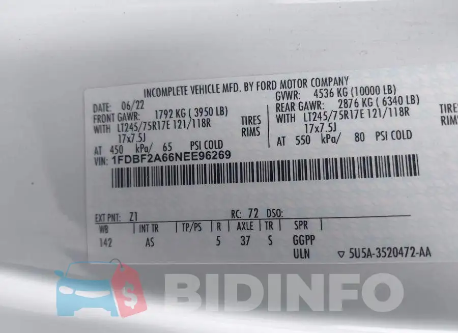 1FDBF2A66NEE96269 Photo# 9