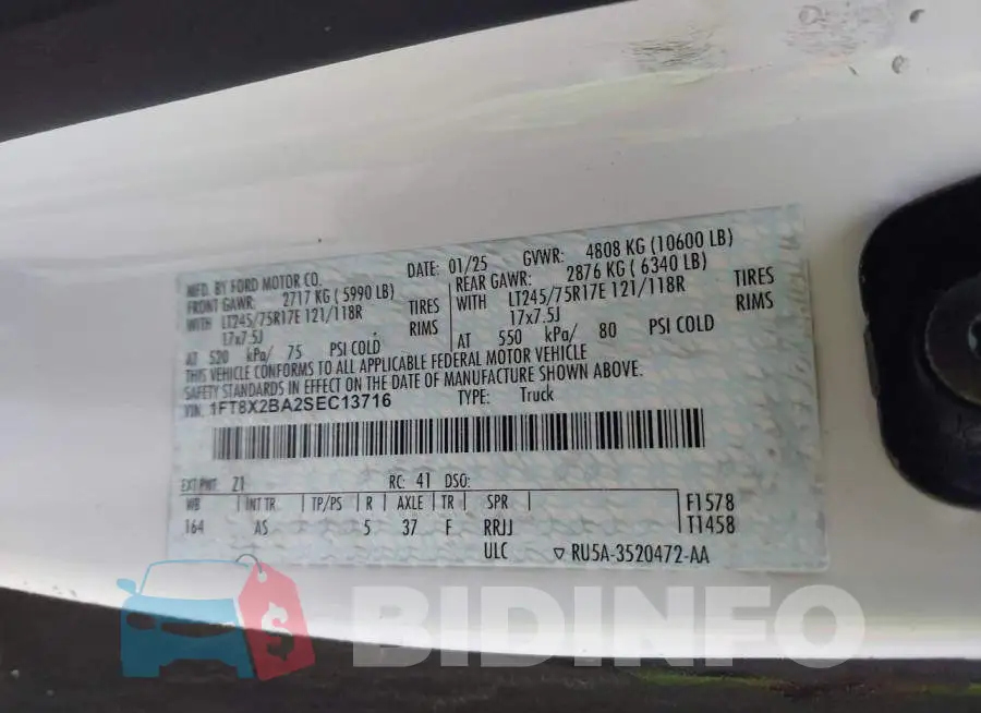 1FT8X2BA2SEC13716 Photo# 9