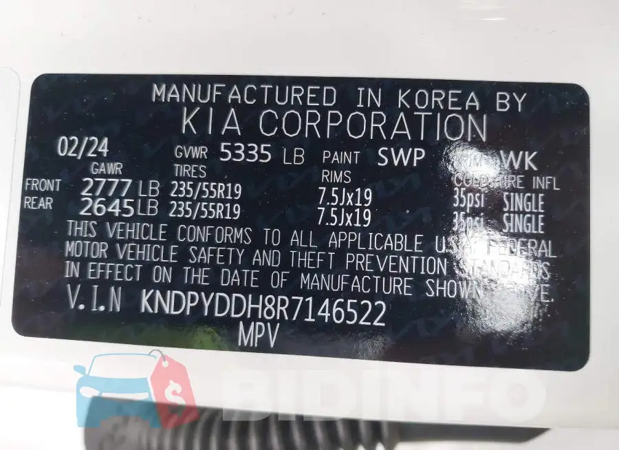 KNDPYDDH8R7146522 Photo# 9