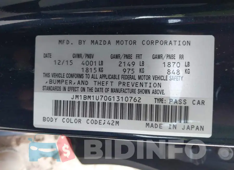 JM1BM1U70G1310762 Photo# 9