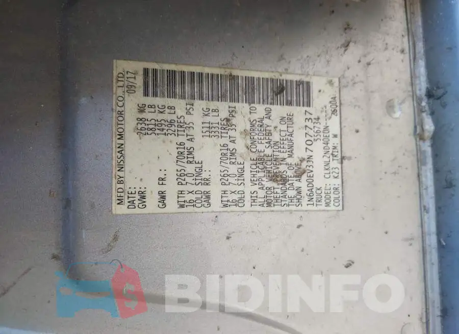 1N6AD0EV3JN707737 Photo# 9