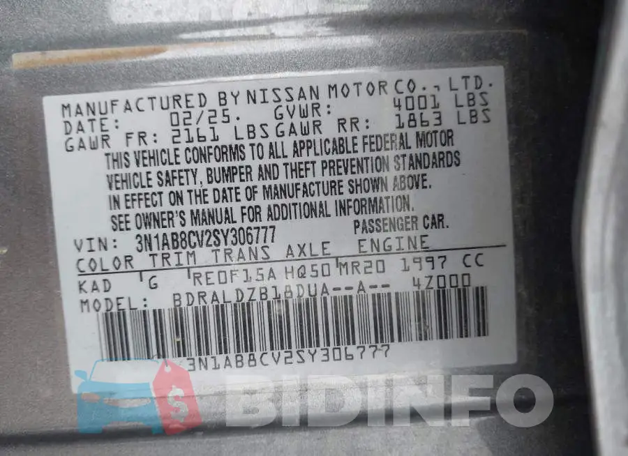 3N1AB8CV2SY306777 Photo# 9