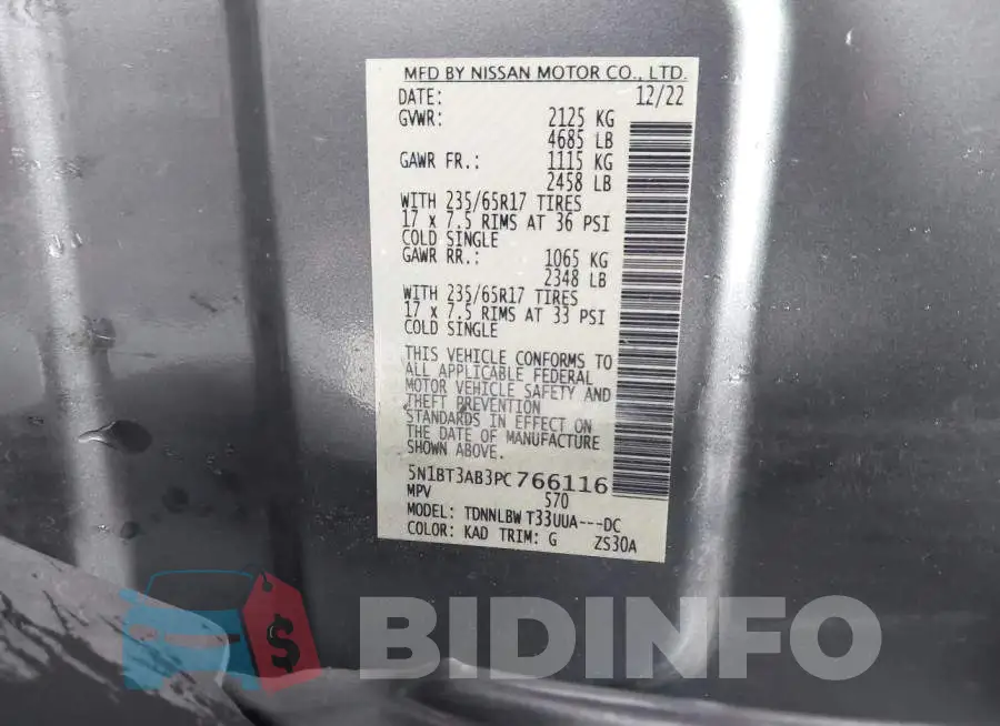 5N1BT3AB3PC766116 Photo# 9