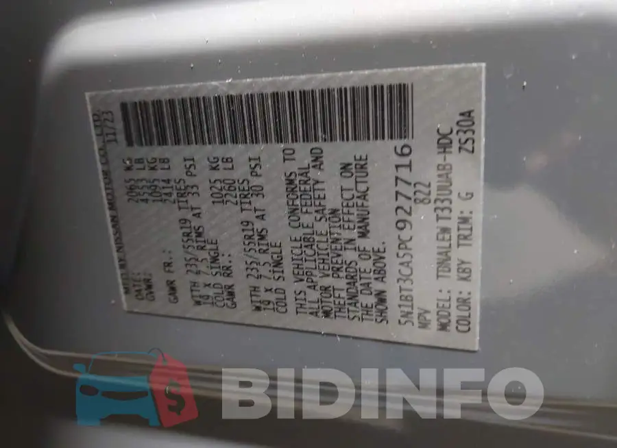 5N1BT3CA5PC927716 Photo# 9