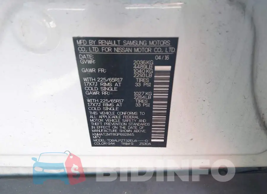 KNMAT2MT8GP692845 Photo# 9