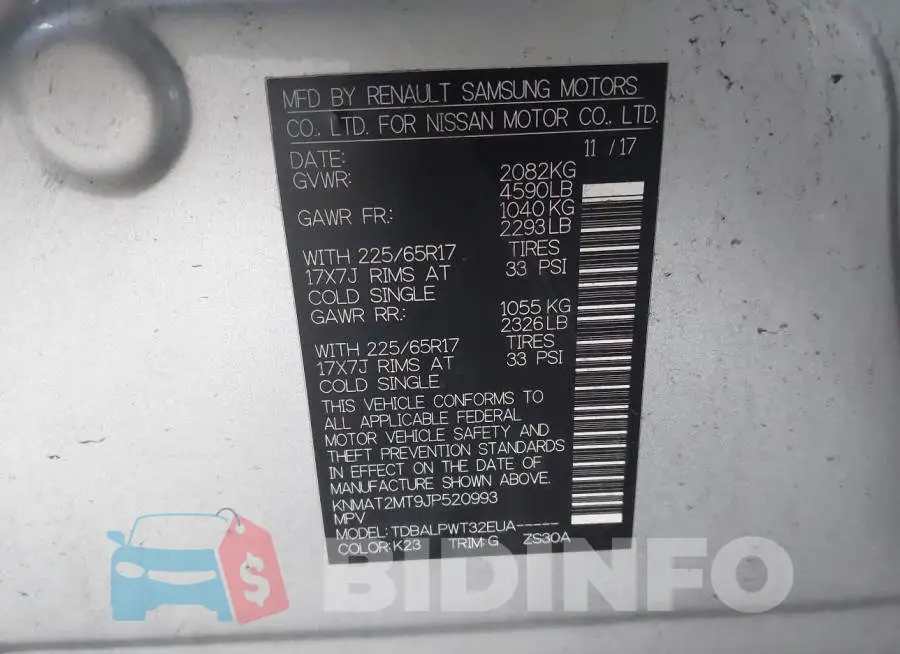 KNMAT2MT9JP520993 Photo# 9