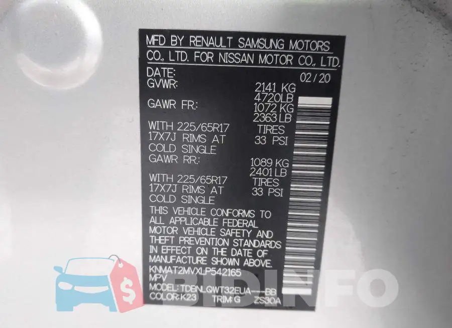 KNMAT2MVXLP542165 Photo# 9