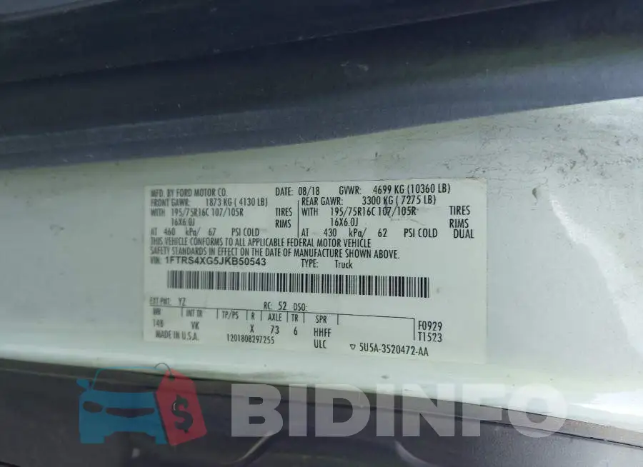 1FTRS4XG5JKB50543 Photo# 8