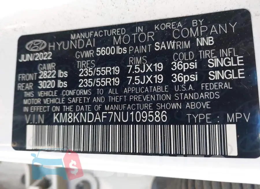 KM8KNDAF7NU109586 Photo# 9
