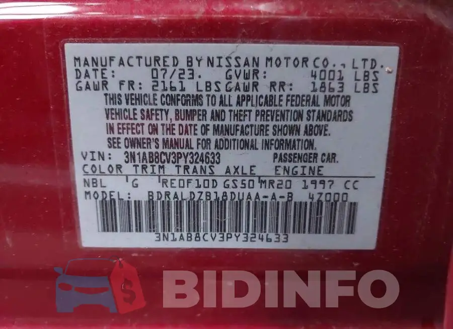3N1AB8CV3PY324633 Photo# 9