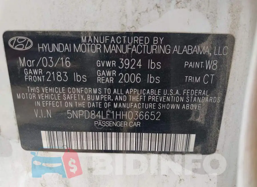 5NPD84LF1HH036652 Photo# 9