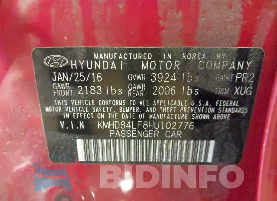 KMHD84LF8HU102776 Photo# 9