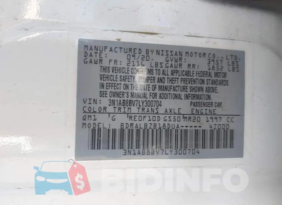 3N1AB8BV7LY300704 Photo# 9