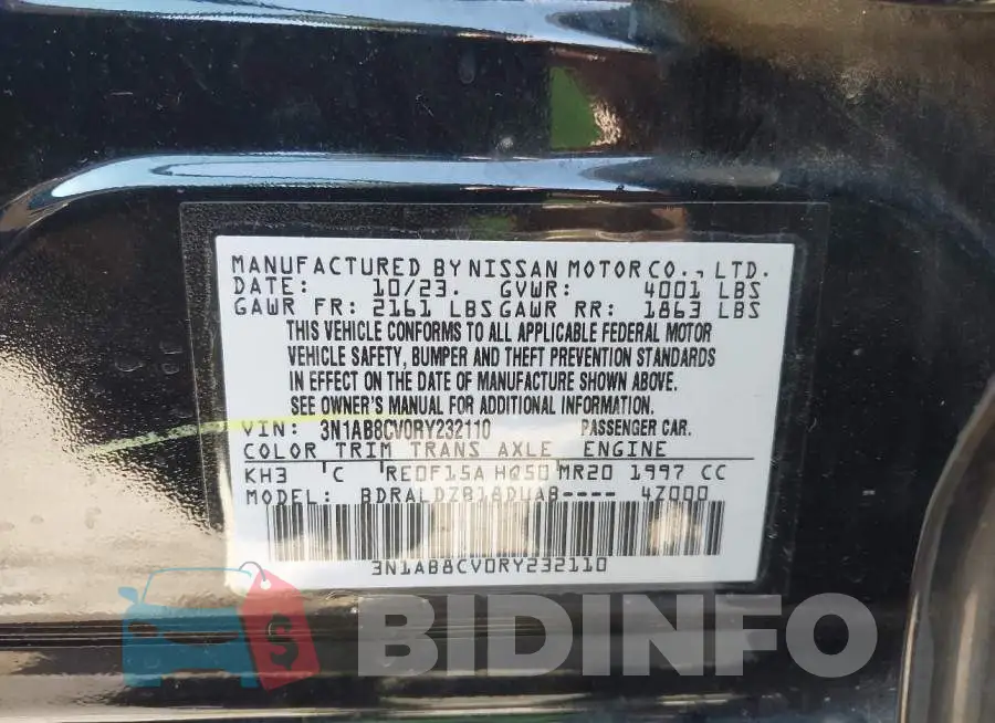 3N1AB8CV0RY232110 Photo# 9