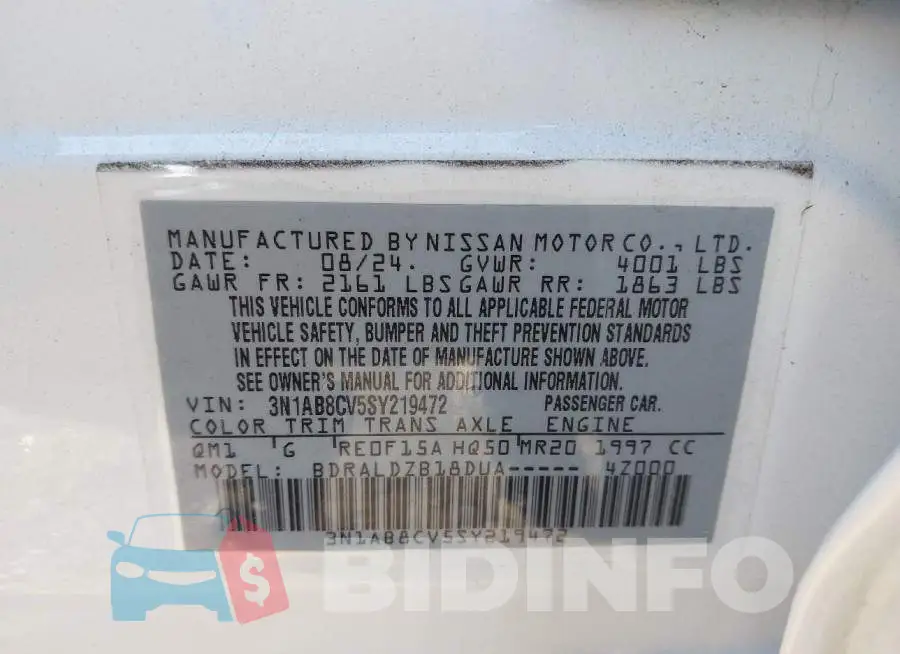 3N1AB8CV5SY219472 Photo# 9