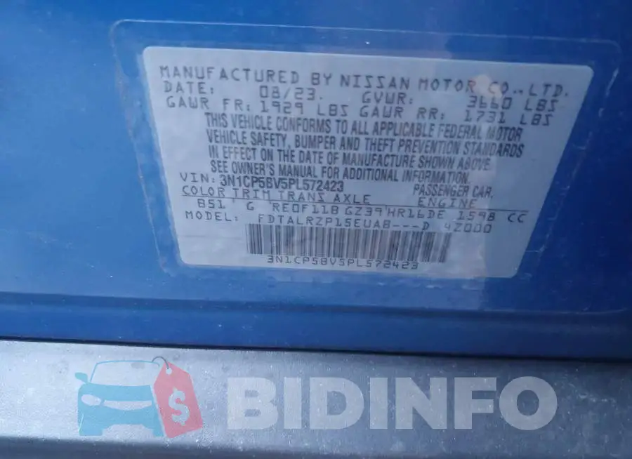 3N1CP5BV5PL572423 Photo# 9