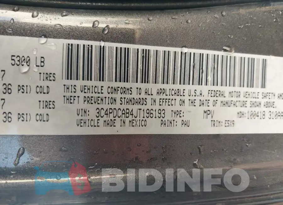 3C4PDCAB4JT196193 Photo# 9
