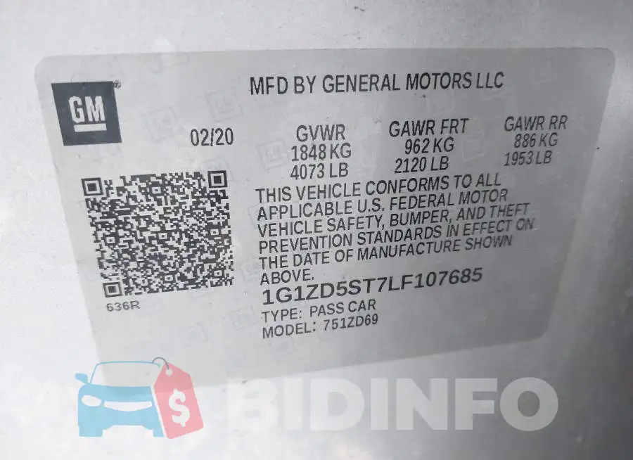1G1ZD5ST7LF107685 Photo# 9