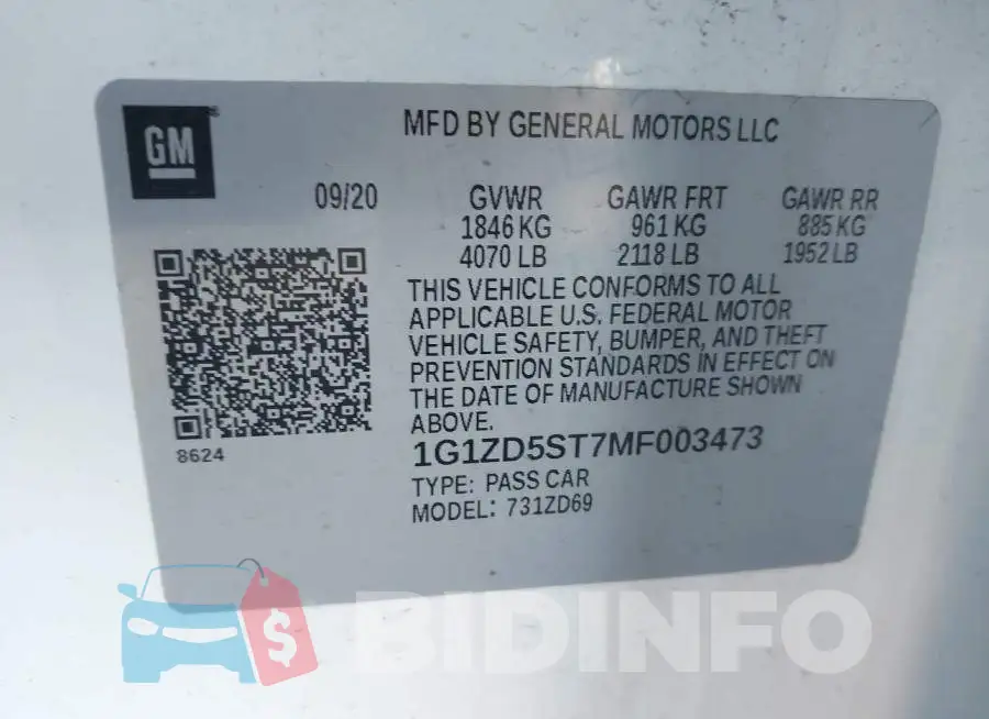 1G1ZD5ST7MF003473 Photo# 9