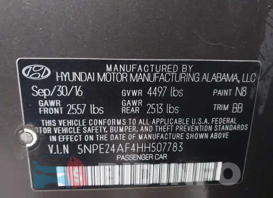 5NPE24AF4HH507783 Photo# 9
