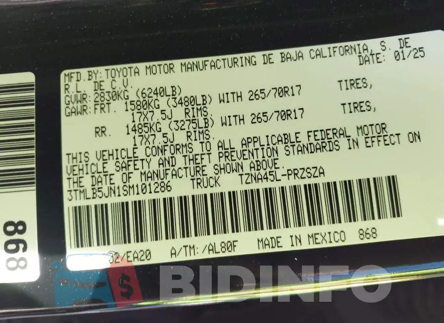 3TMLB5JN1SM101286 Photo# 9