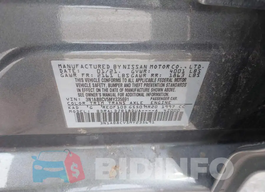 3N1AB8CV5MY235691 Photo# 9