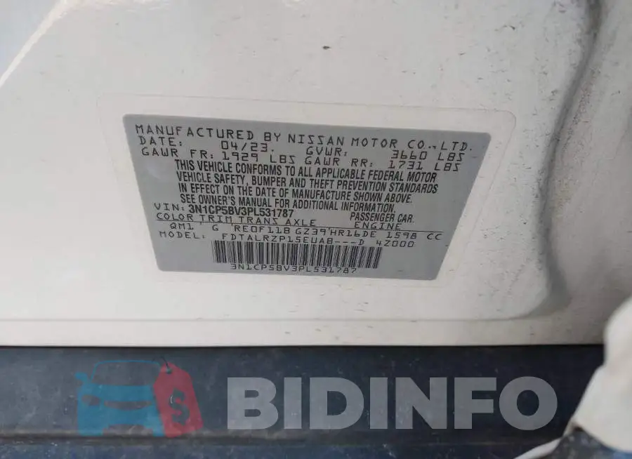 3N1CP5BV3PL531787 Photo# 9
