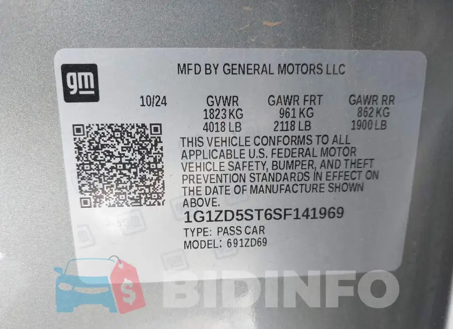 1G1ZD5ST6SF141969 Photo# 9