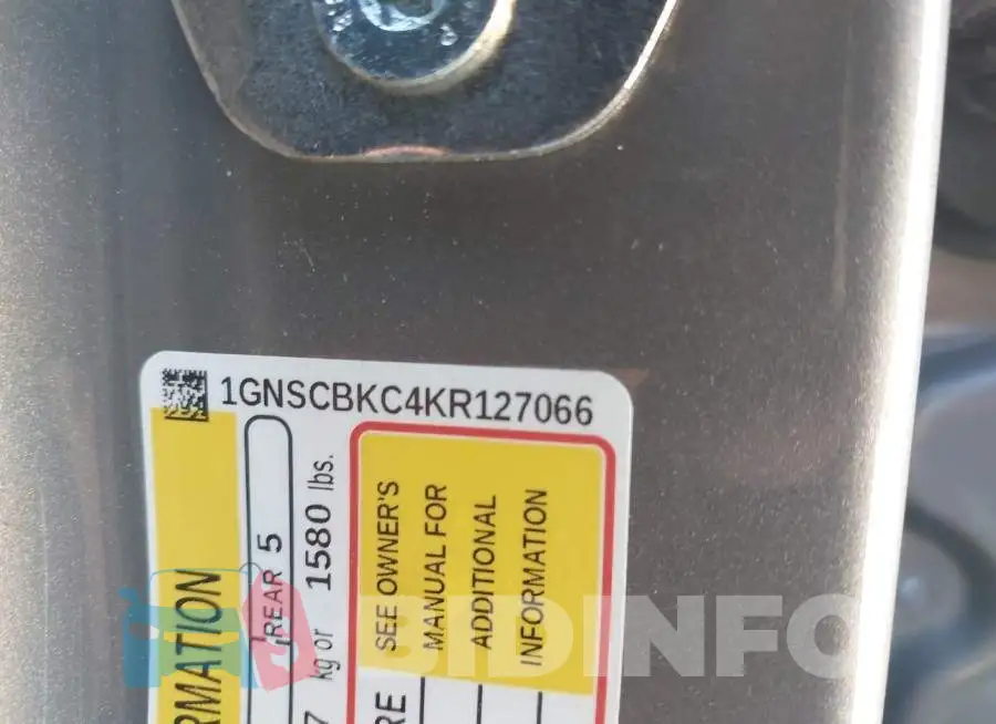 1GNSCBKC4KR127066 Photo# 9