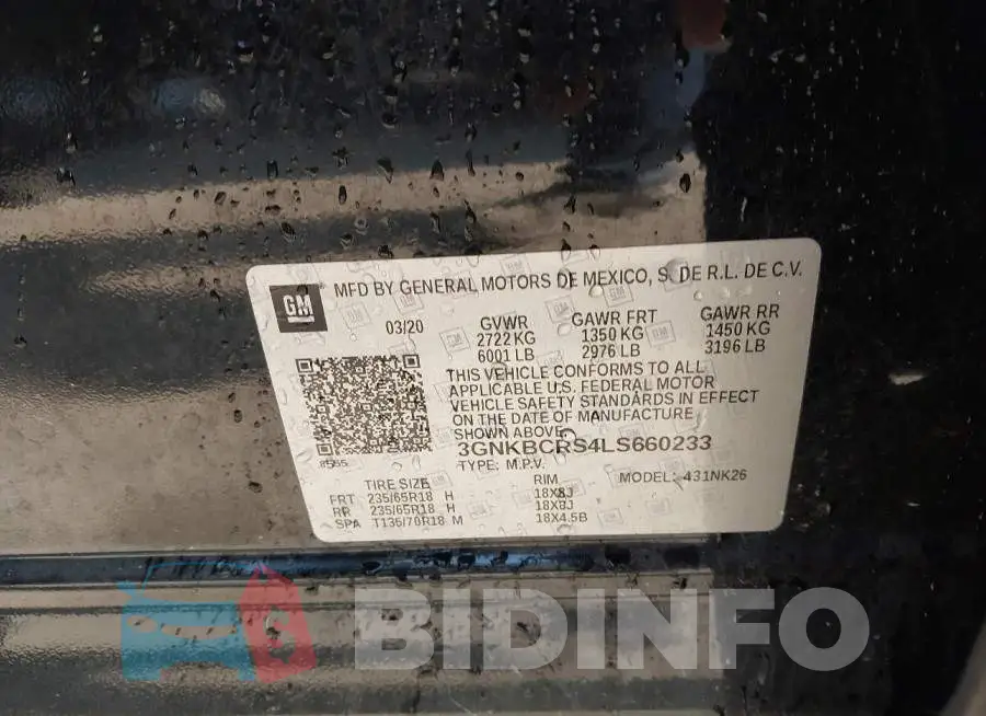 3GNKBCRS4LS660233 Photo# 9