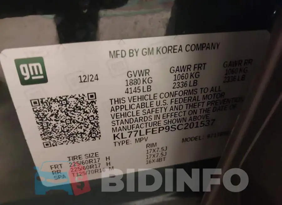 KL77LFEP9SC201537 Photo# 9