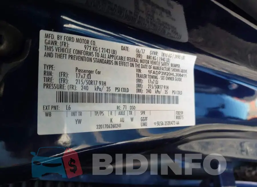 1FADP3M20HL308411 Photo# 9
