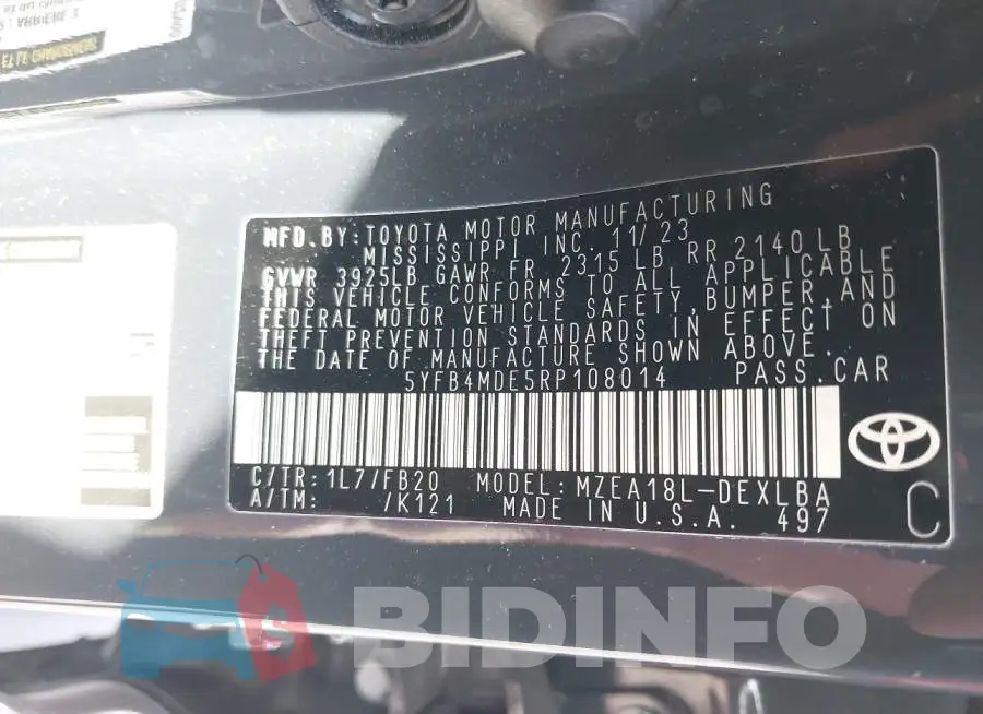 5YFB4MDE5RP108014 Photo# 9