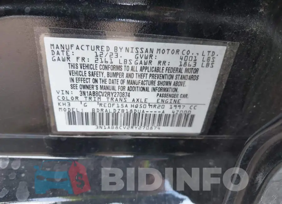 3N1AB8CV2RY270874 Photo# 9