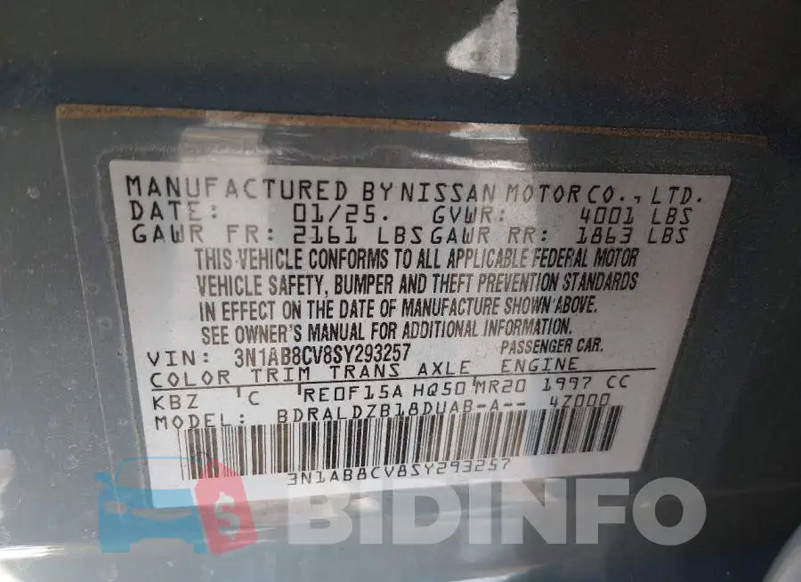 3N1AB8CV8SY293257 Photo# 9