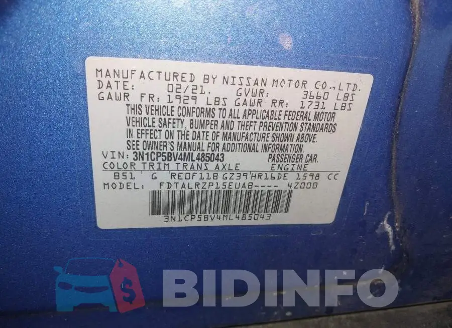 3N1CP5BV4ML485043 Photo# 9
