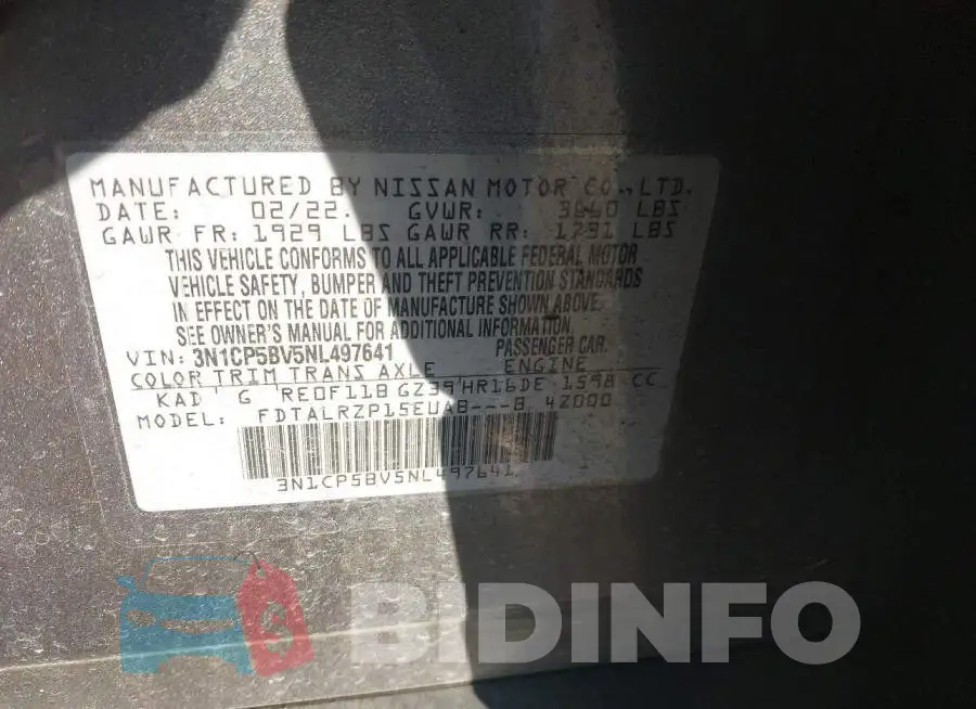 3N1CP5BV5NL497641 Photo# 9