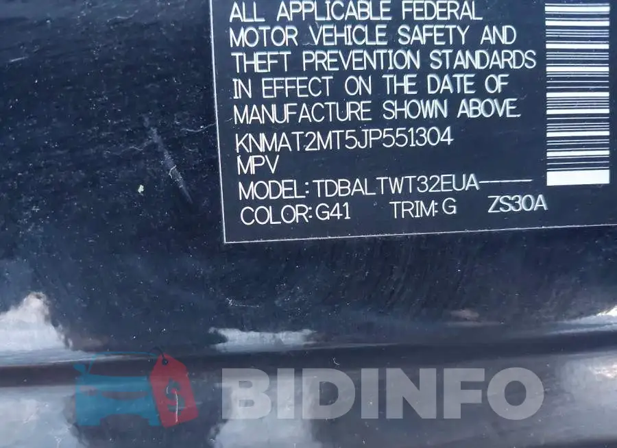 KNMAT2MT5JP551304 Photo# 9