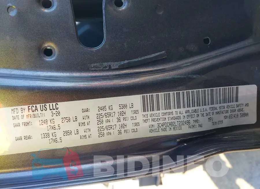 3C4PDCAB2LT232496 Photo# 9