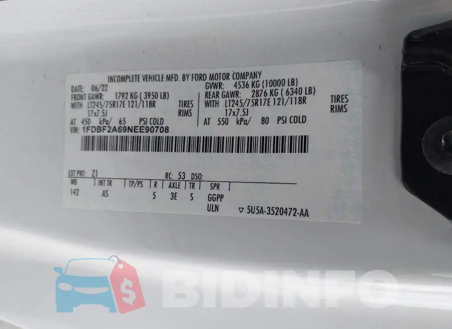 1FDBF2A69NEE90708 Photo# 9