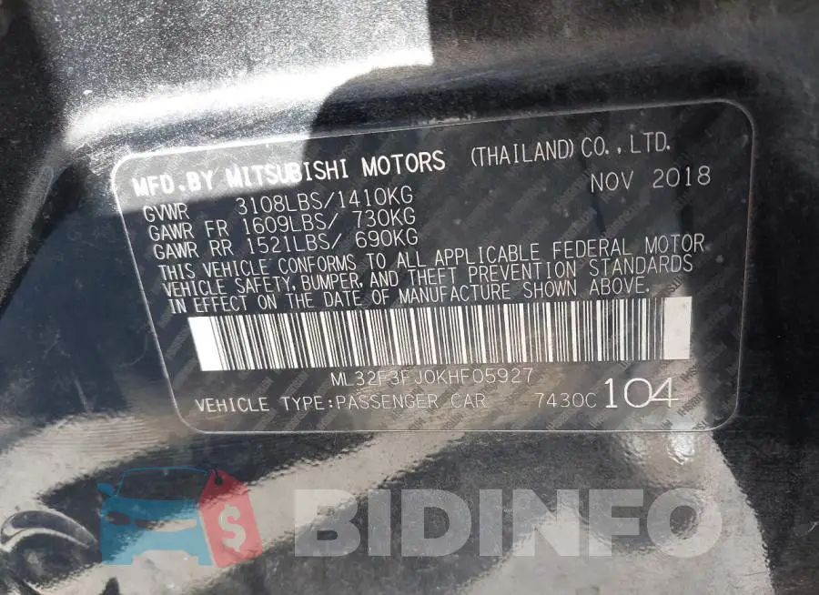 ML32F3FJ0KHF05927 Photo# 9